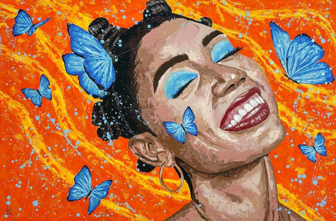 Butterfly Dreams — acrylic painting by Marya Mayan, 2021