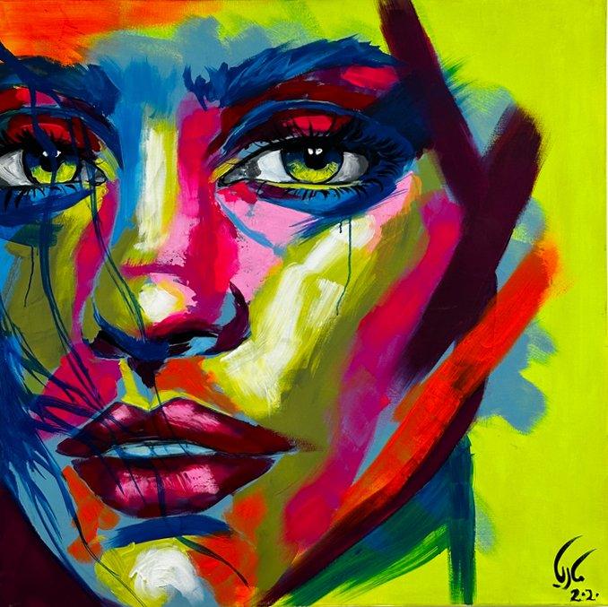 Fleeting Glance — acrylic painting by Marya Mayan, 2020