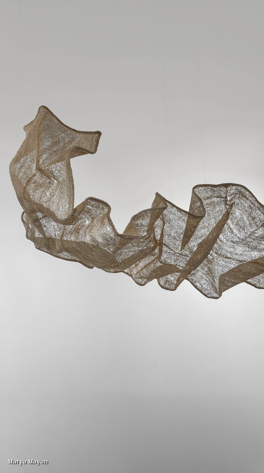 The suspended Fragile installation