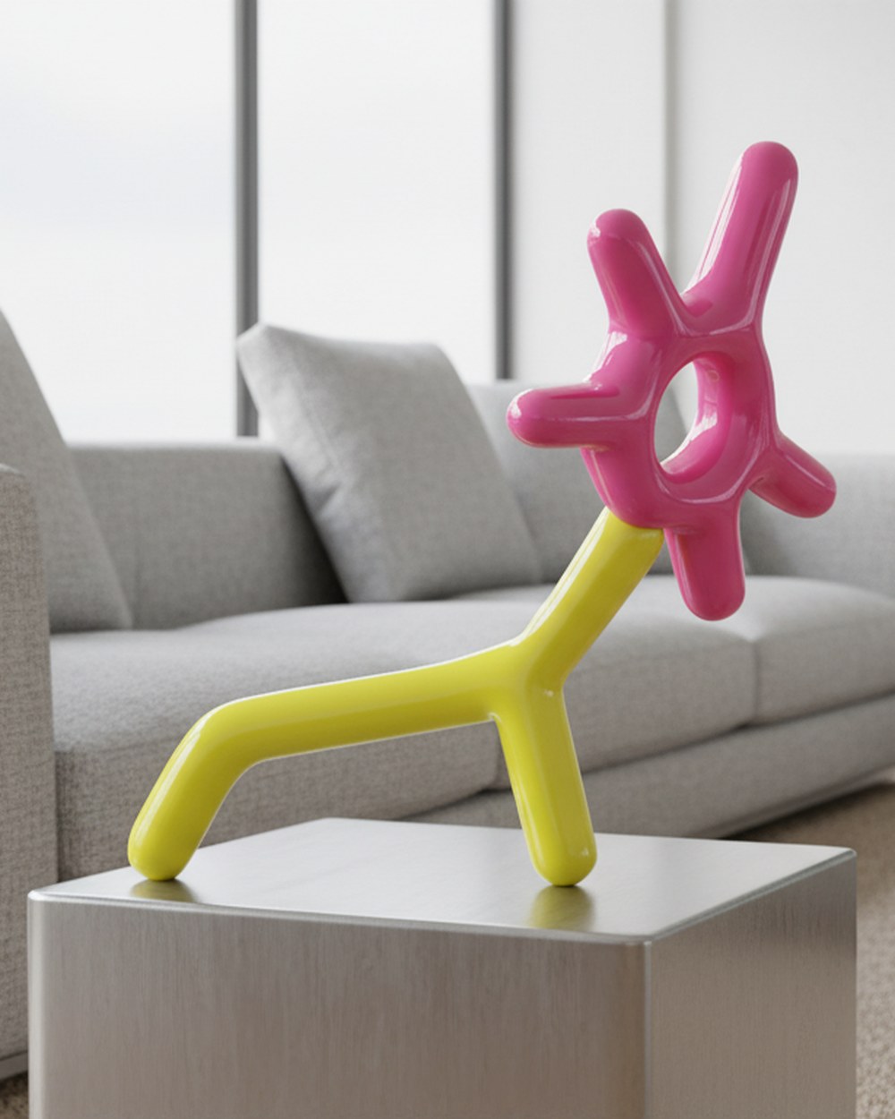 Labi', the lion character of ONS, in a living space