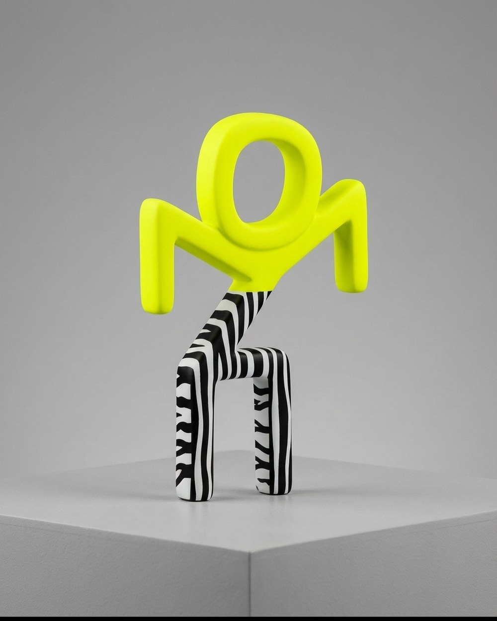An ONS work with a yellow body and striped limbs